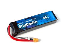 Аккумулятор LiPo B&C - 11.1v 8000мАч 90C (3S, Softcase, разъём XT-60)