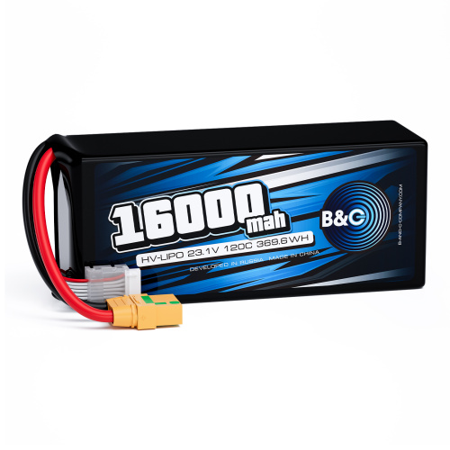 Аккумулятор Lipo B&C 16000 MAH 22.8V (6sHV) 120C, XT90S, Soft case